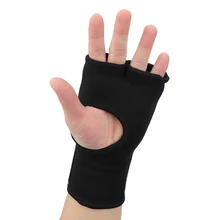 Um par de cuidados de saúde respirável tricô algodão polegar proteção luvas boxe taekwondo protetor de mão para treinamento esporte fitness