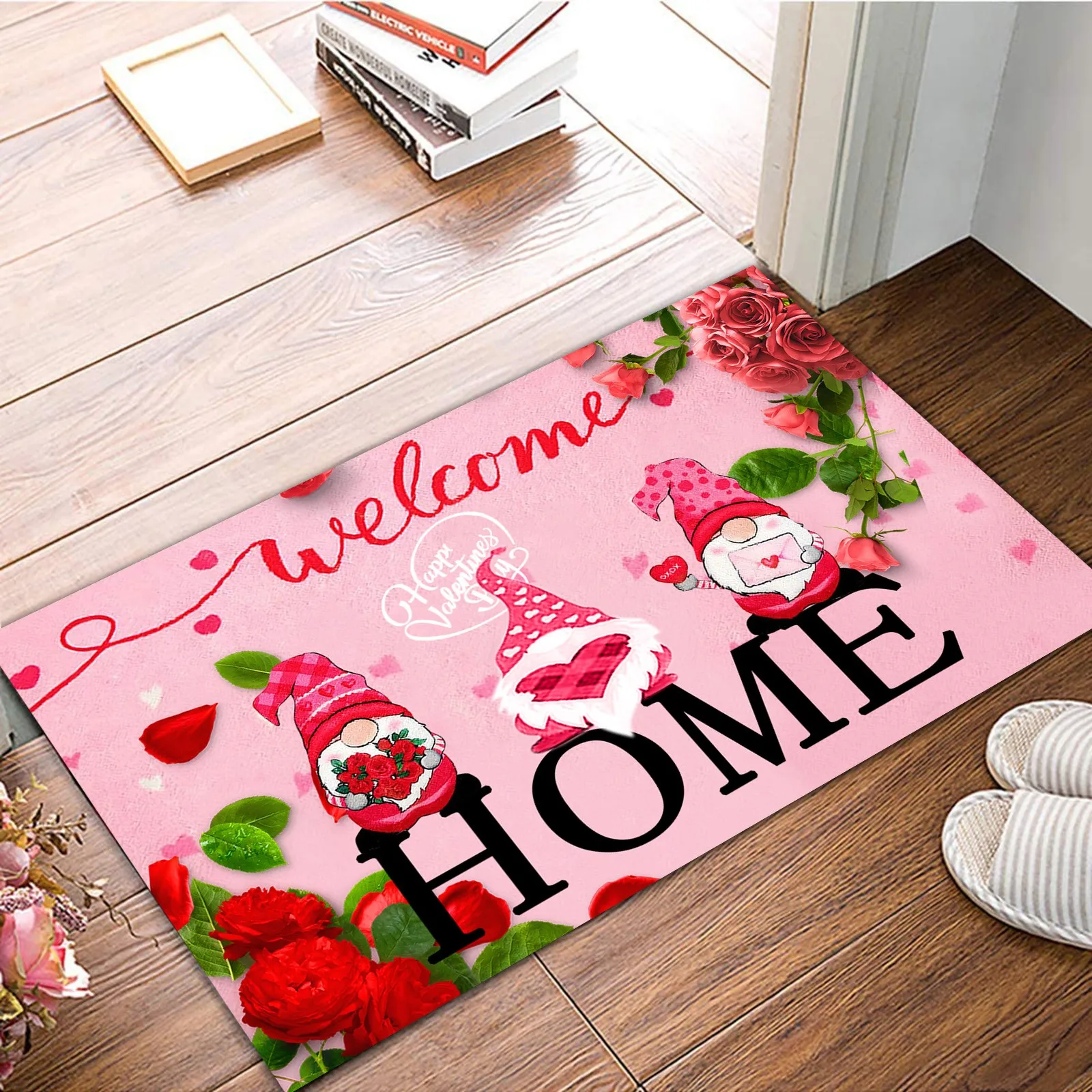 Doll Valentine's Day Kitchen Floor Bath Mat Welcome Sweet Home Letter Red Doormats Entrance Front Door For Living Rooms | Дом и сад