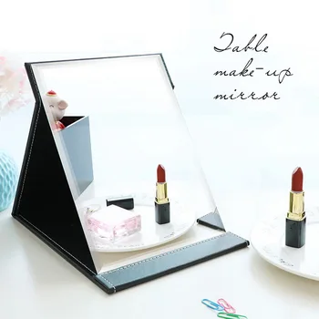 

1pcs Foldable Ultra-thin Cosmetic Mirror Make Up Folding Mirror Rectangle Folding Makeup Decorative Mirror