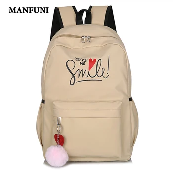 

2020 Women Backpack Fashion Letters Print Waterproof School Bag Book Teenager Girls Large Capacity Backpack Women Mochila