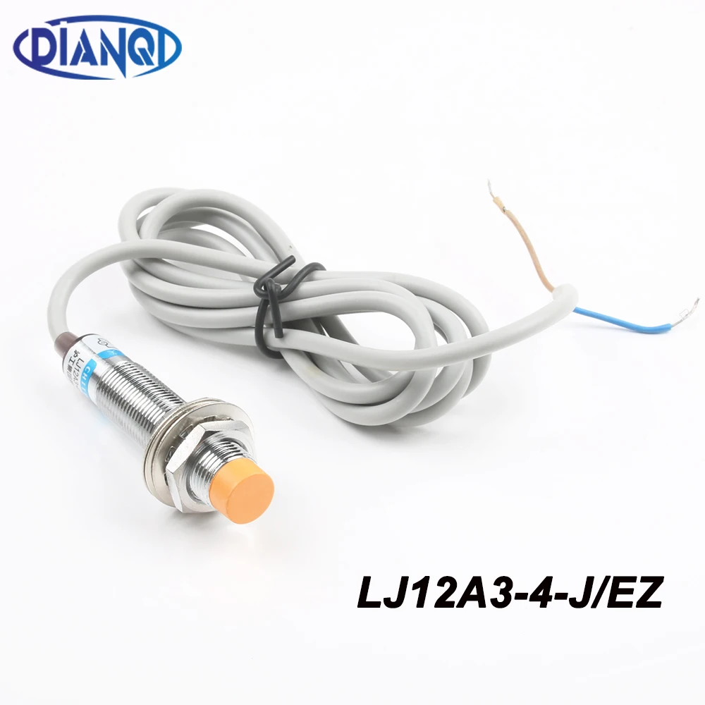 Индуктивный бесконтактный Сенсор, LJ12A3-4-J/EZ, AC, 2 провода НЕТ, диаметр 12 мм, датчик приближения