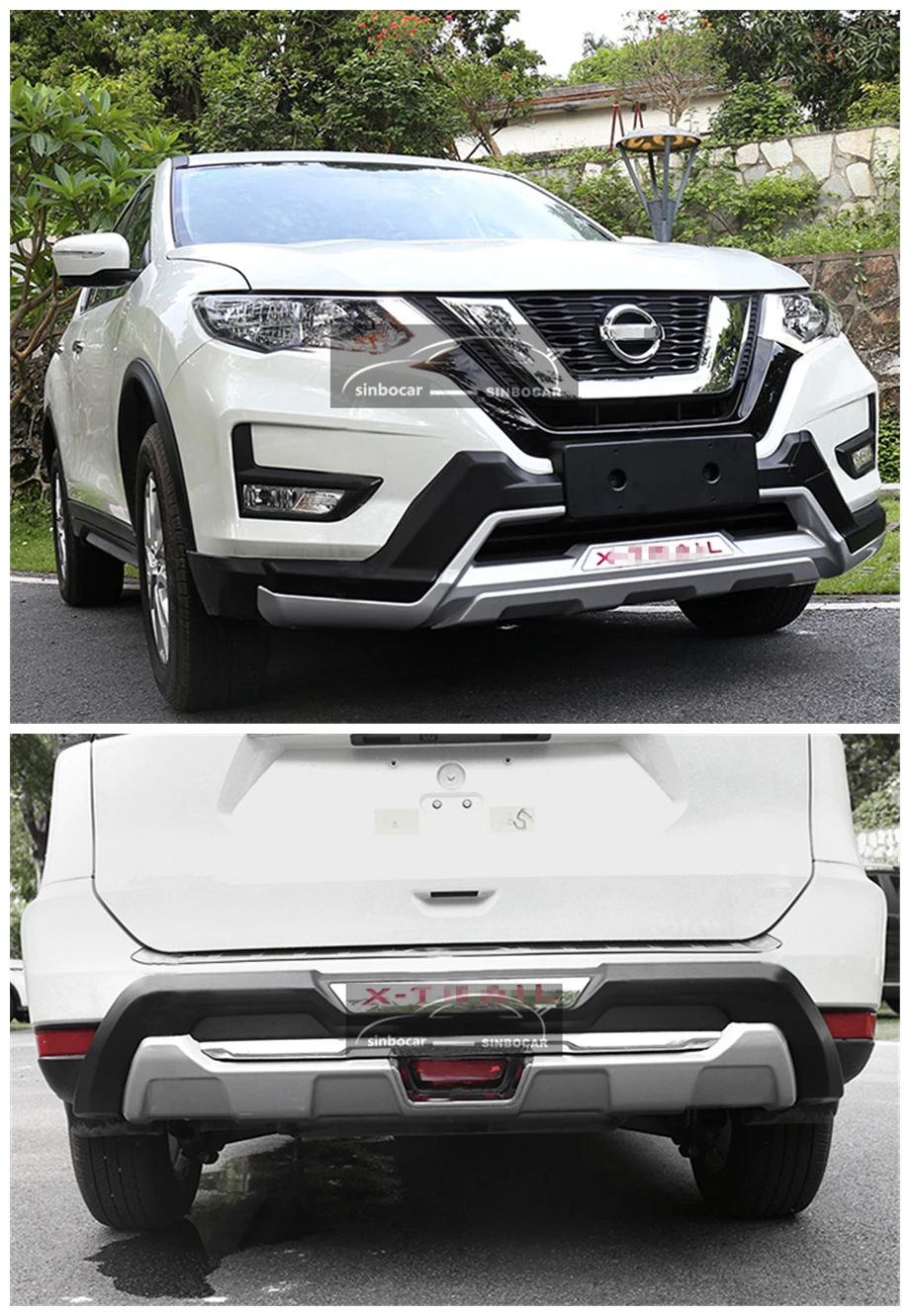 Передний+ Задний бампер протектор Подоконник Накладка багажник защита для Nissan Rogue X-Trail автомобильный Стайлинг Бампер протектор