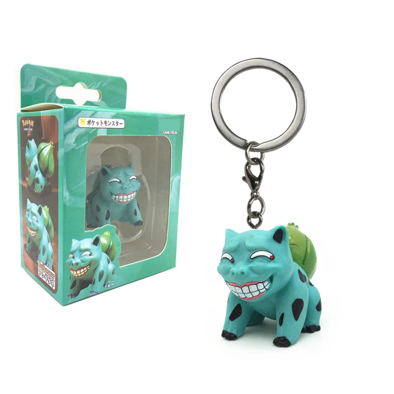 Funko pop Новинка Карманный Брелок для ключей pop Пикачу Амин, игровые фигурки, модель игрушки подарки для детей коллекции анимации фигур с коробкой - Цвет: Коричневый