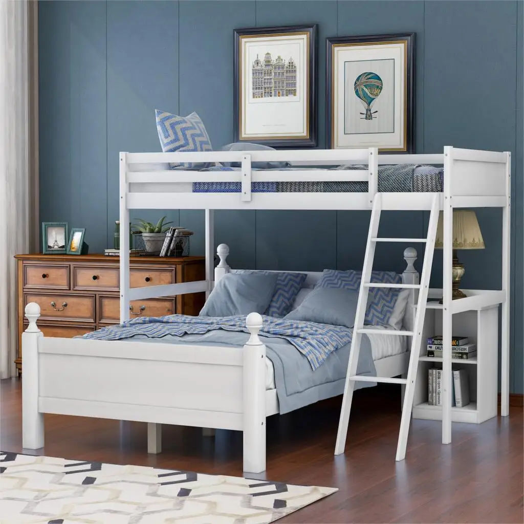 

Modern Space Saving Kids Bedroom Furniture Set Princess Twin Loft Bunk Beds With Cabinet Bunk Bed Set