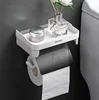 Wall Mount Roll Paper Storage Rack Multi-function Toilet Paper Holder Rack Bathroom Rack Shelves 3 Colors Bathroom Accessories 1