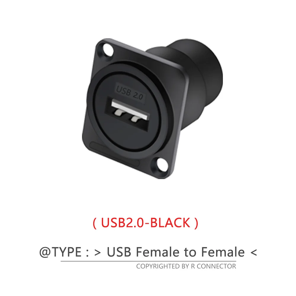 kenable USB 2.0 Panel Mount Extension Cable Female A Socket to Male A Plug 28AWG 0.3m Beige