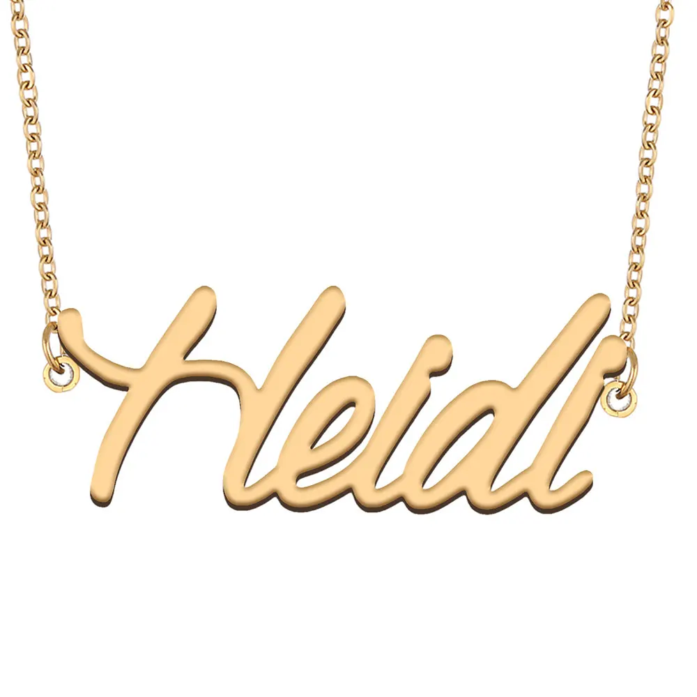 Ожерелье с именем Heidi для женщин ювелирные изделия из нержавеющей стали
