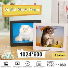 8 дюймов Экран на тонкопленочных транзисторах на тонкоплёночных транзисторах Дисплей HD 1024x600 цифровая фоторамка электронный альбом для фотографий музыка кино часы календарь полный Функция