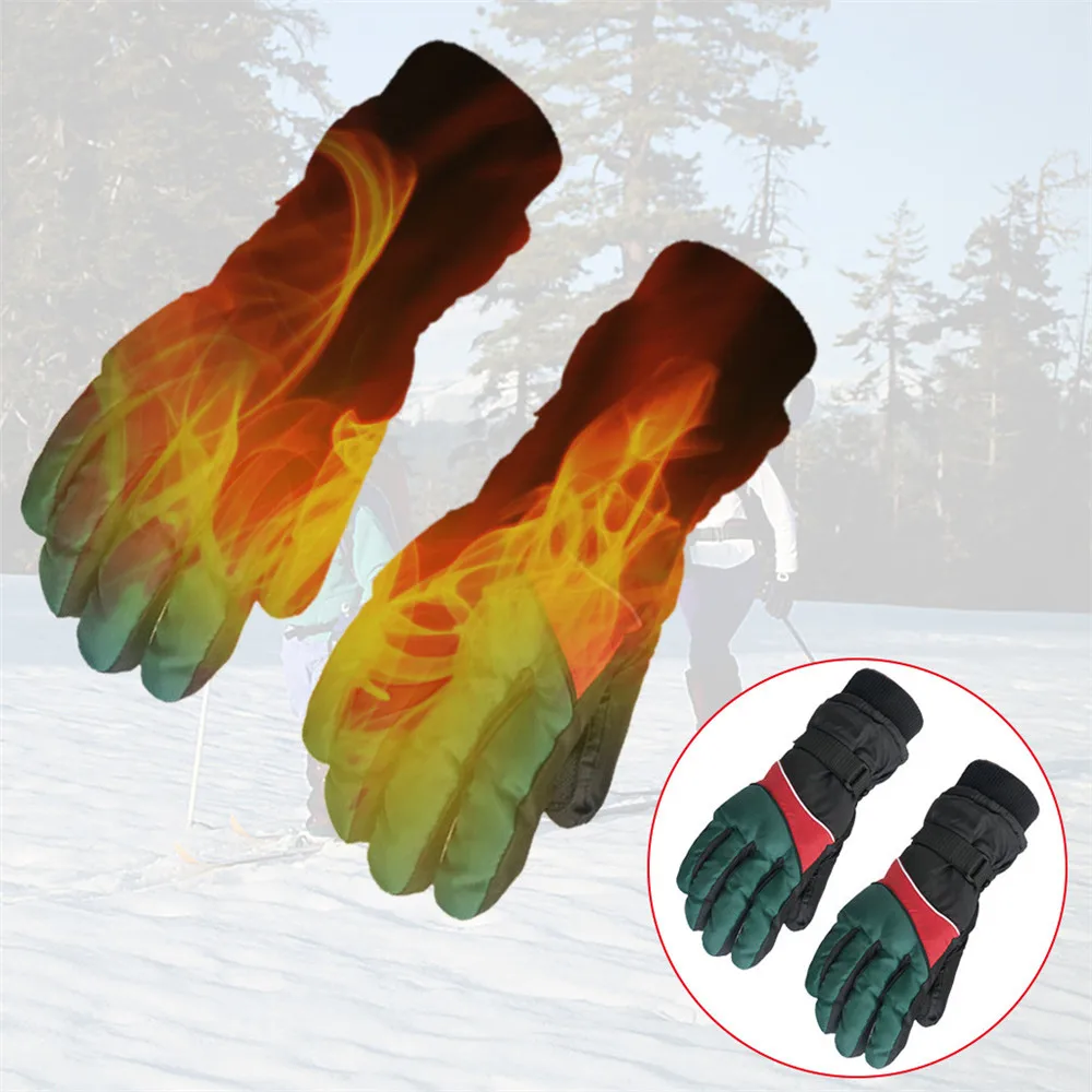 Лыжные перчатки, зимние теплые перчатки, велосипедные уличные зимние перчатки, ветрозащитные теплые флисовые перчатки, зимние перчатки W