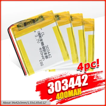 

1/2/4 Pieces 3.7V 400mAh Li-polymer Lithium Ion Batteries 3.7 Voltage Rechargeable Lipo Battery Remote Control E-book Radio Pila