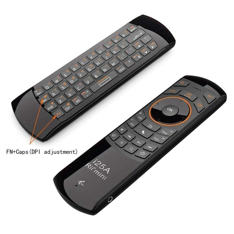 Rii Mini I25A 2,4G беспроводная мышь Fly Air английская клавиатура с ИК-пультом дистанционного аудио функция для Android tv пульт дистанционного управления ТВ коробка ПК HTPC