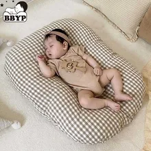 80X68cm INS krata łóżeczko dziecięce macicy Bionic łóżko odporne na ciśnienie przenośne miękkie legowisko z bawełny łóżko noworodka zmywalne łóżko