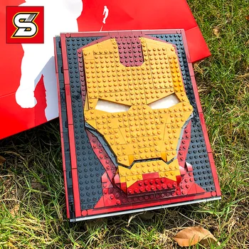 

With Light Iron Man Book Collections Fit New MOC Anniversary Building Blocks Bricks Educational Birthday Christmas Gifts Toys