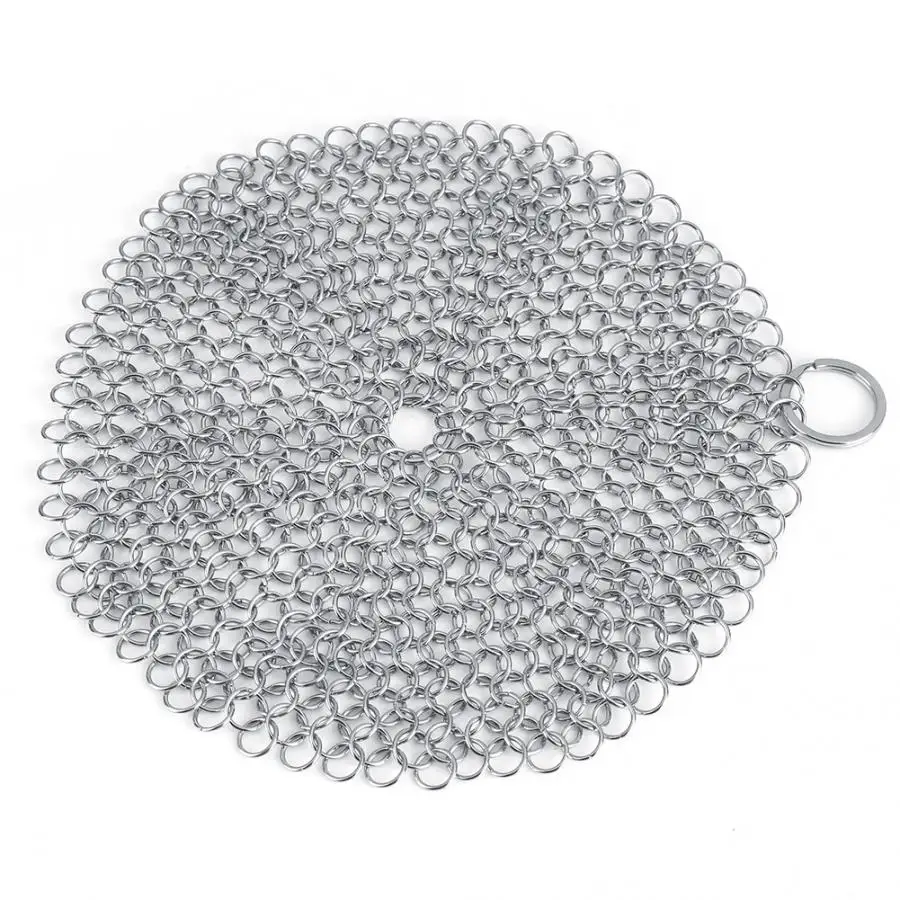 Прочная нержавеющая сталь Chainmail чистая кастрюля щетка кухонный горшок Сковорода очиститель губка сковорода духовки чистящий инструмент простой в использовании