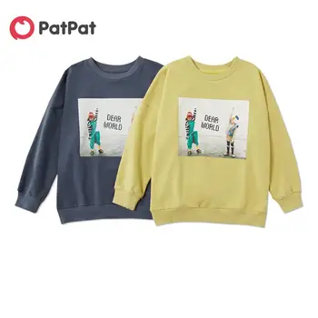 

PatPat 2020 New Spring and Autumn Trendy DEAR WORLD Letter Print Sweatshirts for Kids Boy and Girl Long-Seeve Clothes
