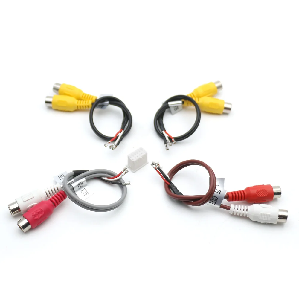 Greluma 2 St 30 cm Luidsprekerkabel RCA Female Socket Connector naar Blote Draad Open End Pigtail Audio/Video RCA Kabel voor Versterker Ontvanger Luidsprekers