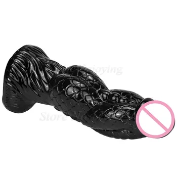 New Animal Monster Beaded Realistic Dildo Big Penis Dick Anal Butt Plug Suction Cup Adult Sex Toy For Women Female Masturbation 6