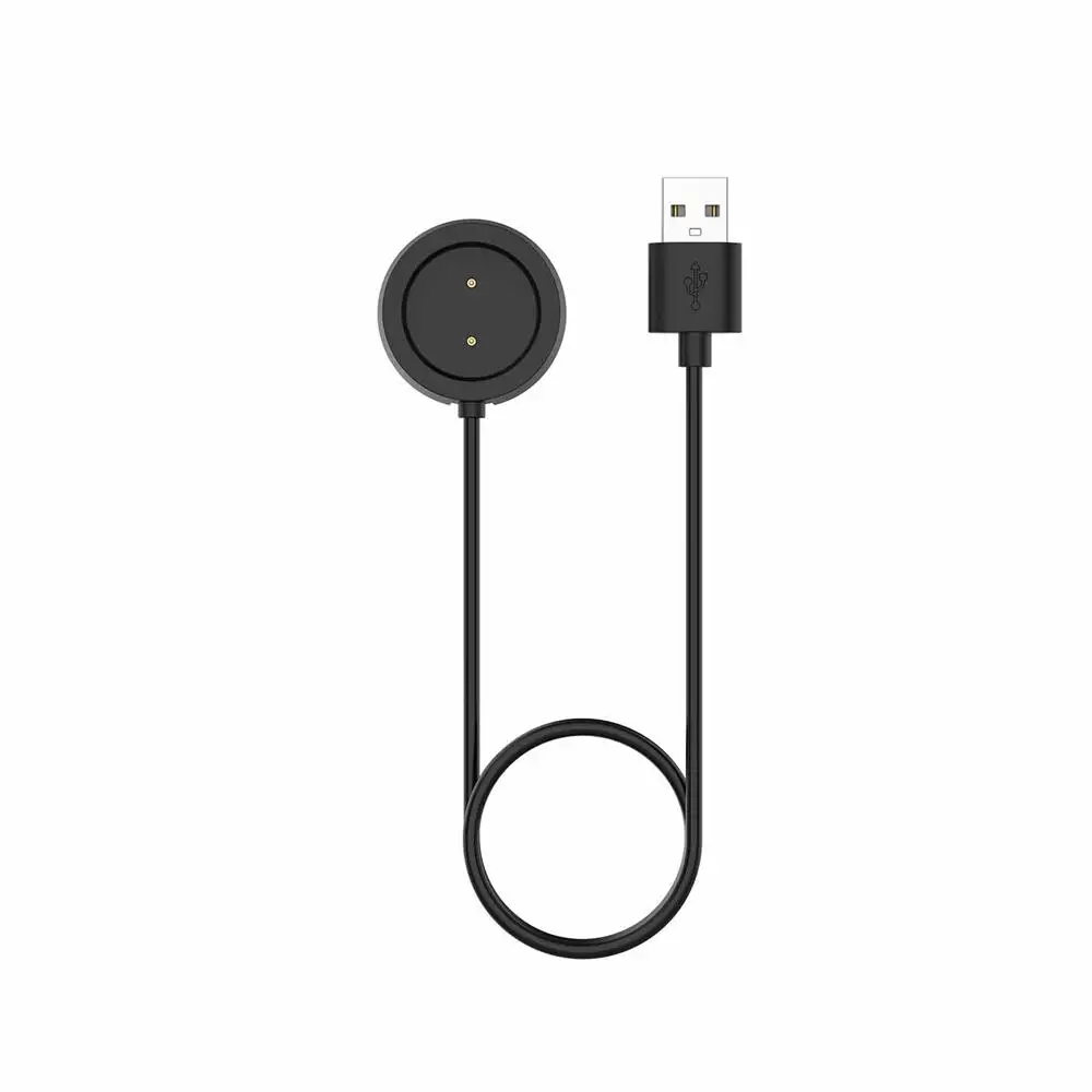 100 см USB зарядное устройство для Xiaomi Huami Amazfit Gts Gtr 47 мм/42 мм смарт часы замена зарядная док-станция аксессуары кабель для передачи данных - Цвет: Черный