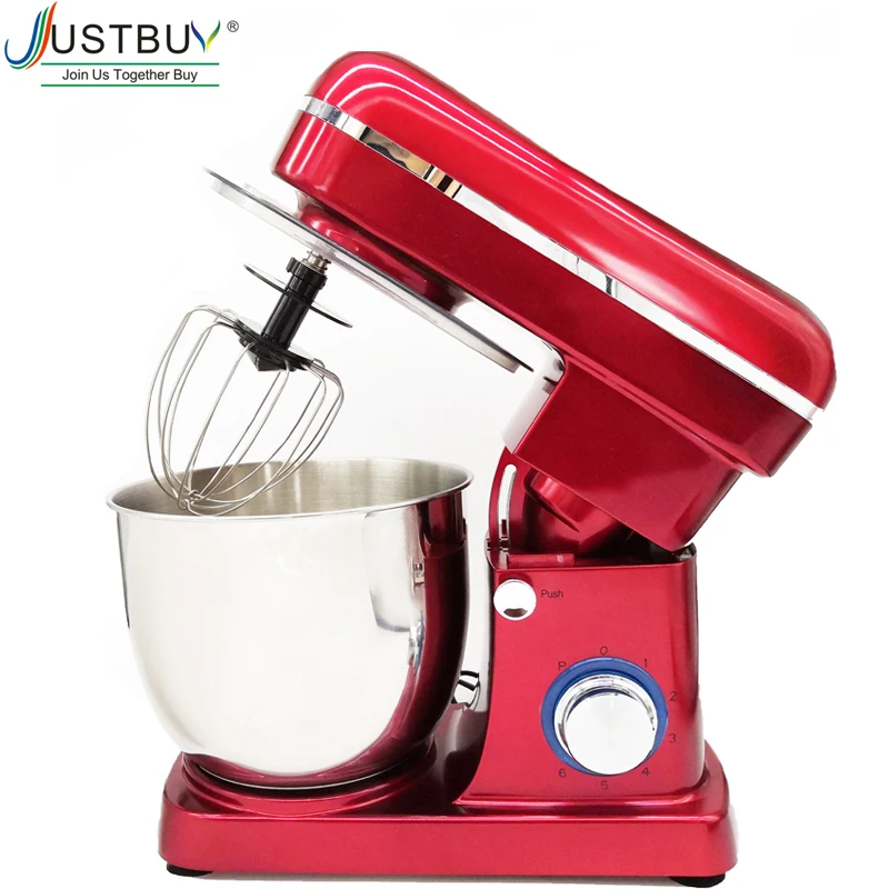 

5L Stainless Steel Bowl 6-speed Kitchen Food Stand Mixer Cream Egg Whisk Blender Cake Dough Bread Mixer Maker Machine