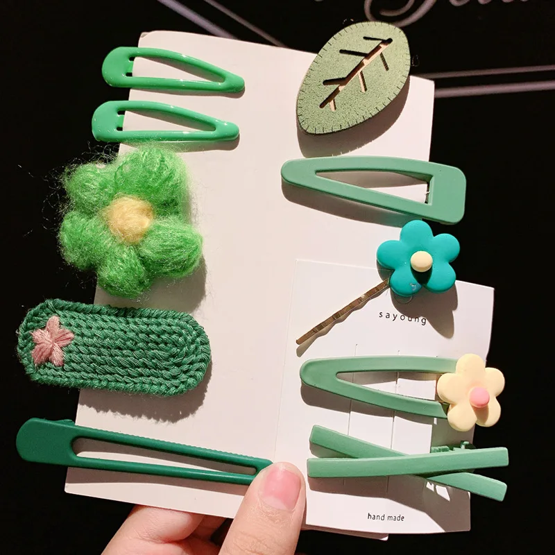 14 шт./компл. заколки для волос заколка для девочек Карамельный Цвет Цветок BB Клип заколки детские аксессуары по уходу за волосами - Цвет: B2