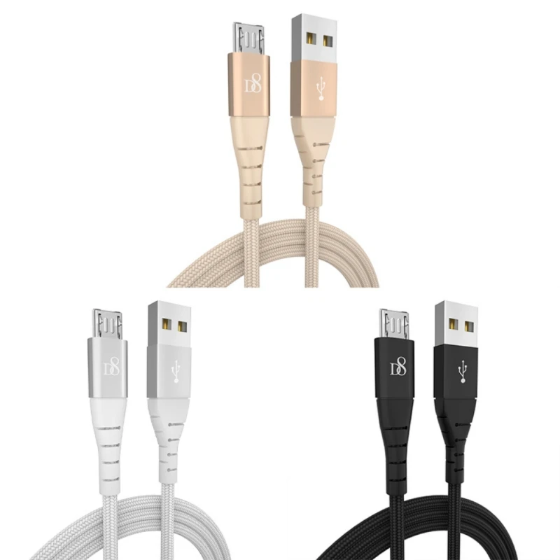 D8 2A Fast Charging Mobile Phone Charger Cable Micro USB Power Cord For Android Phone Data Cable