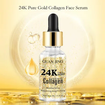 

24k Collagen Face Serum Moisturizing Firming Skin Smooth Fine Lines Anti-aging Gold Essence Hot E1