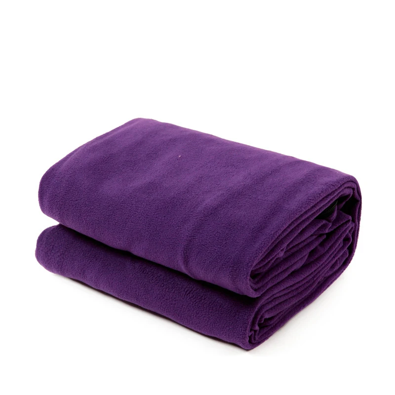 Double velvet Purple Портативный ультра-светильник из флиса, спальный мешок для кемпинга, кровать для путешествий, теплый спальный мешок - Цвет: Double velvet Purple