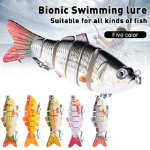 

5Pcs Fishing Lure 3.9" Swimbait Bass Fishing Hard Lure 6-segment Jointed Lure with Tackle Box High Recommend Hot Sale