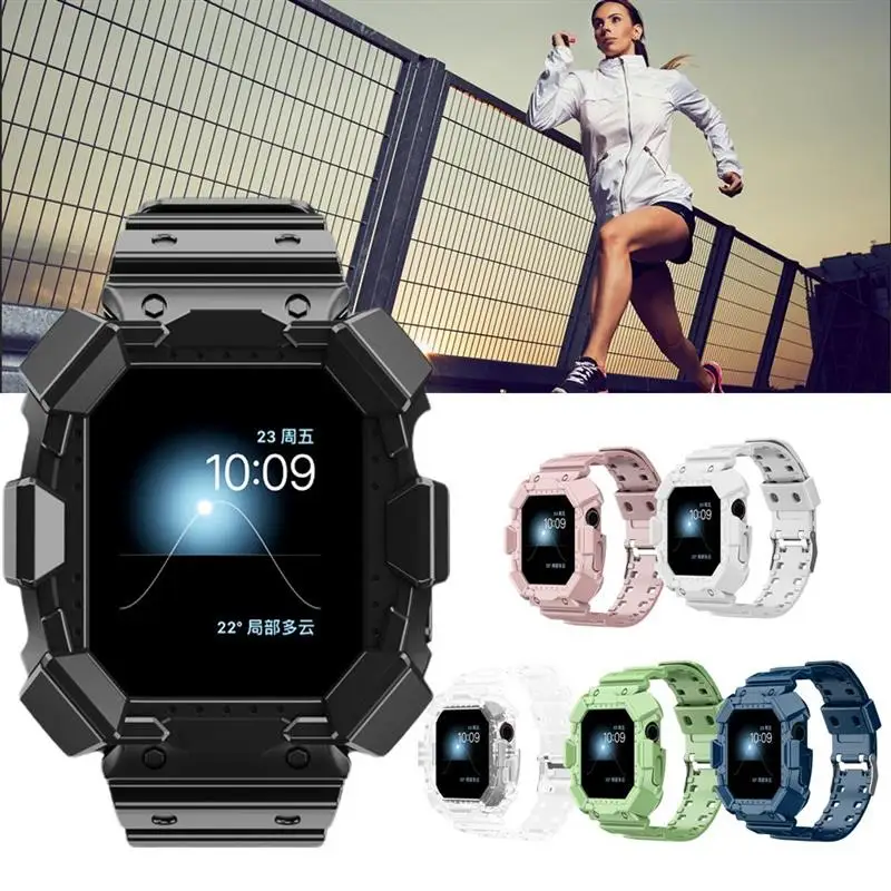 Ремешок для часов iwatch 1/2/3/4/5/6/SE ТПУ встроенный браслет моделей 8 мм/40 мм и 42 мм/44 1 шт.