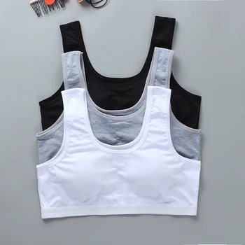 

girl bra Teens Teenage Young Cotton/Spandex bras Kids Solid Color 12-18Y Training summer Children Big Girl's Adolescente