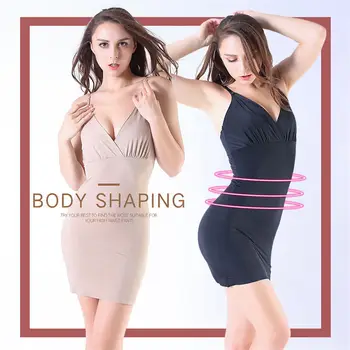 

Women Seamless Full Body Shaper Firm Control Slip Dress Shape Bodysuit Shapewear