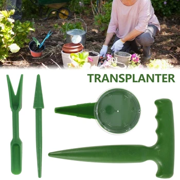 

4pc Mini Seeder and Plant Migration Tool Kit Garden Transplanting Planting Nursery Plant Seedling Cultivate Tools Plant Supplies