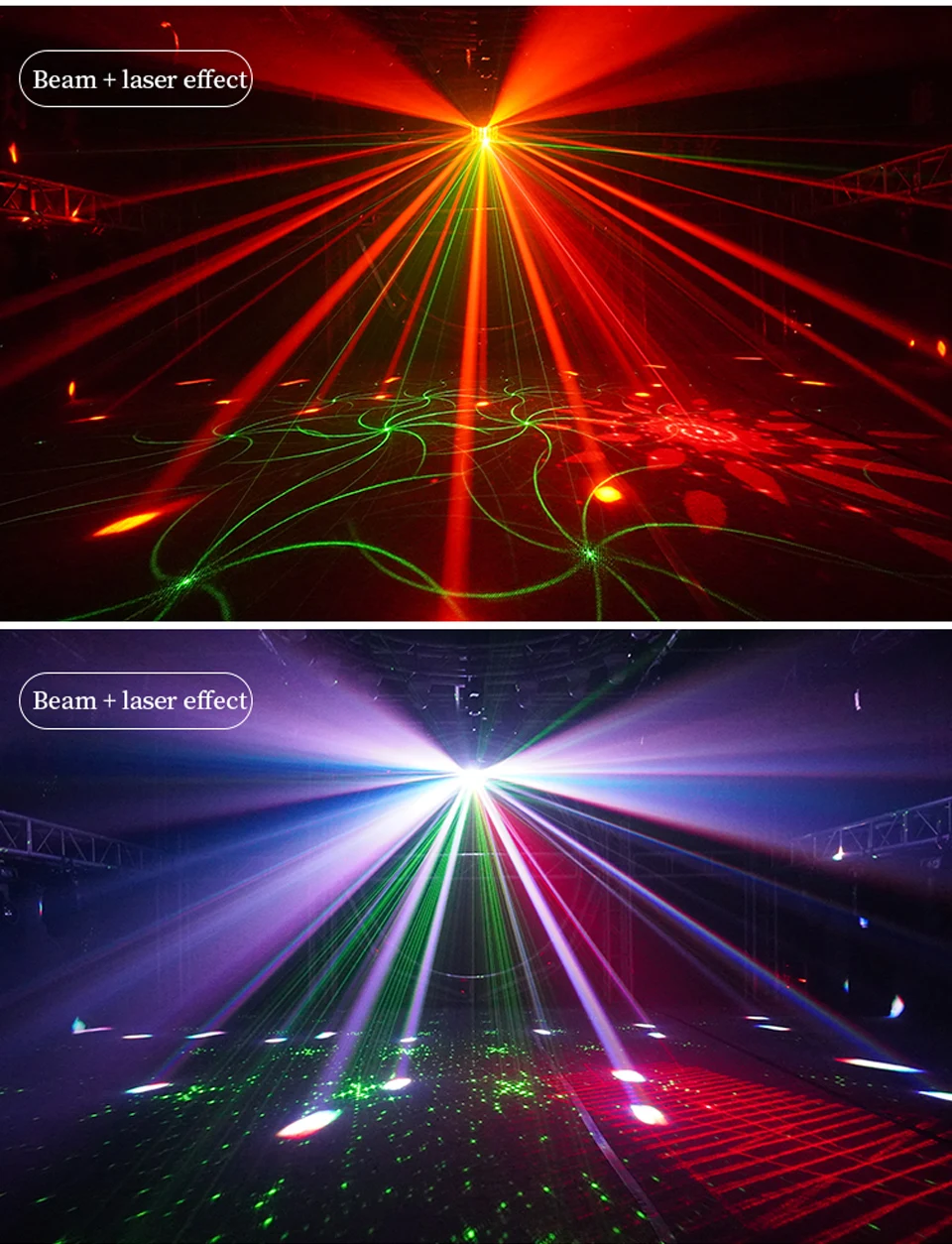 Three Layer LED Butterfly Light RGB Beam Laser Pattern Light Led DJ Stage Butter