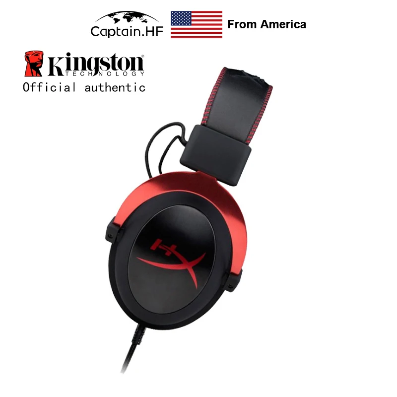 

US Captain Hyper x Cloud II Professional Gaming Headset for Laptop and PC, Support Virtual 7.1 Surround Sound