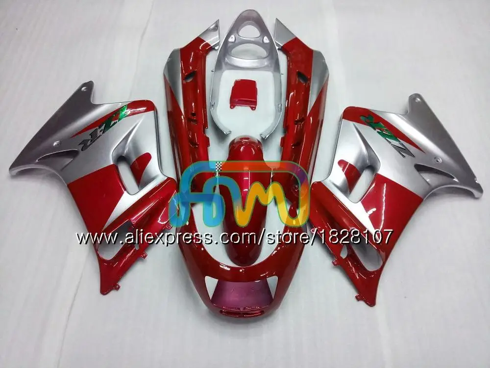 Корпус для KAWASAKI ZZR-250 ZZR 250 90-99 27BS. 0 ZZR250 90 91 92 93 94 99 1990 1991 1992 1993 1994 1999 комплект обтекателей все глянцевый красный - Цвет: No. 5