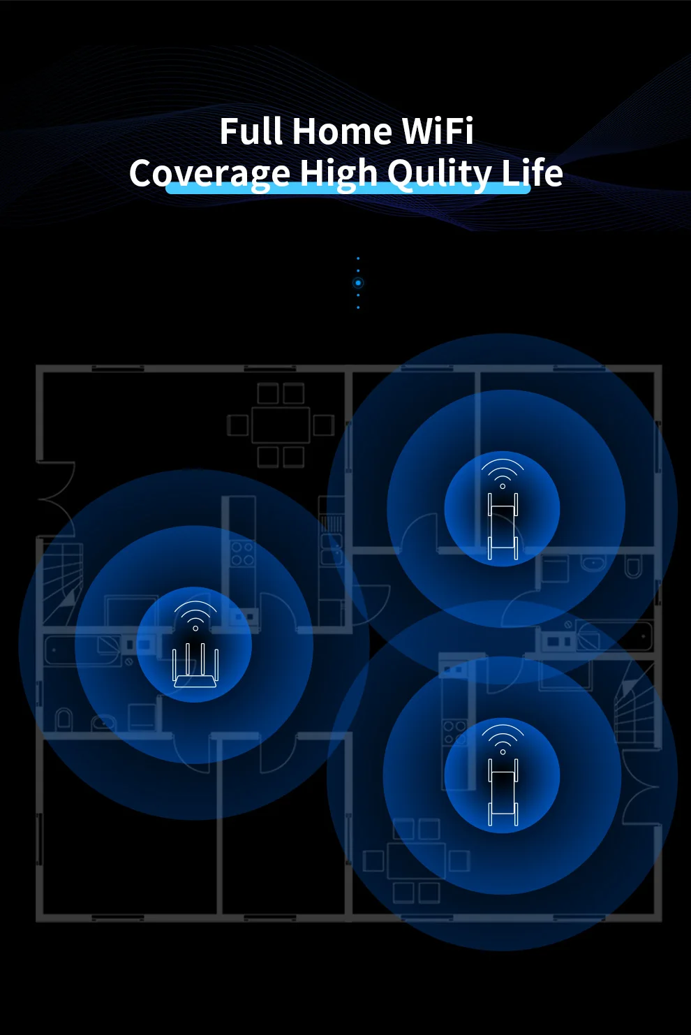 Comfast ac2100 gigabit roteador sem fio wifi