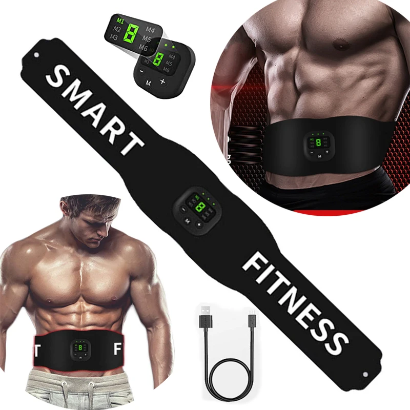 Abdominal Toning Belt Abdomen Vibration Body Slimming Belt Trainer Electric EMS Muscle Stimulator Fitness Massager Waist Support