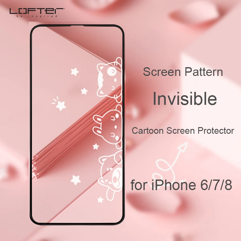 Мультяшное закаленное стекло для защиты экрана iPhone 6 7 8 Plus Противоударная