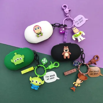 

Cartoon Earphone Case For Samsung Galaxy Buds+ Silicone Bluetooth Earphone Cover With Cute Ring For Samsung Galaxy Buds