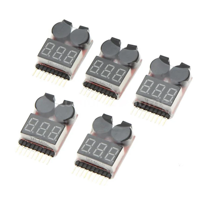 5X 1-8S индикатор RC Lipo батарея тестер низкого напряжения Звуковой сигнал