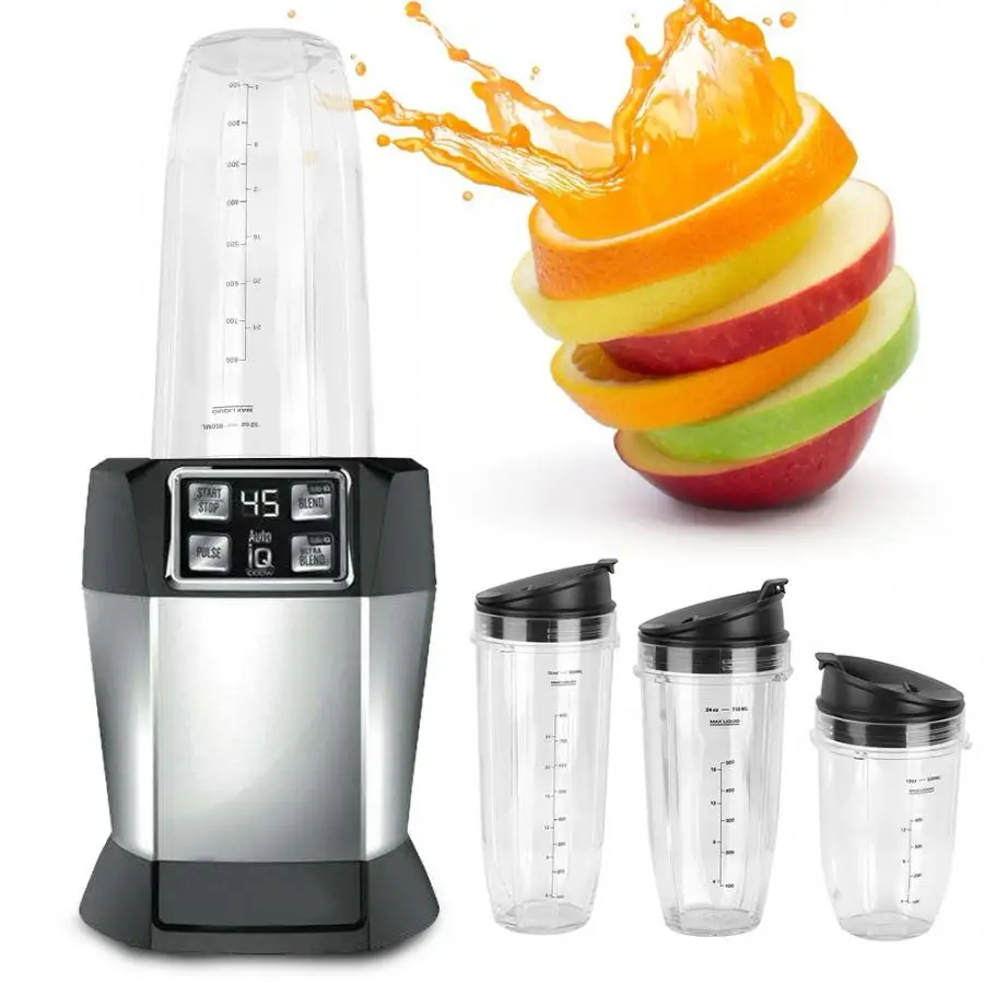 

Fruit Juicer Machine Parts Cup + Lid Blender Part Kit for NINJA 900W 1000W Blender Accessory Replacement