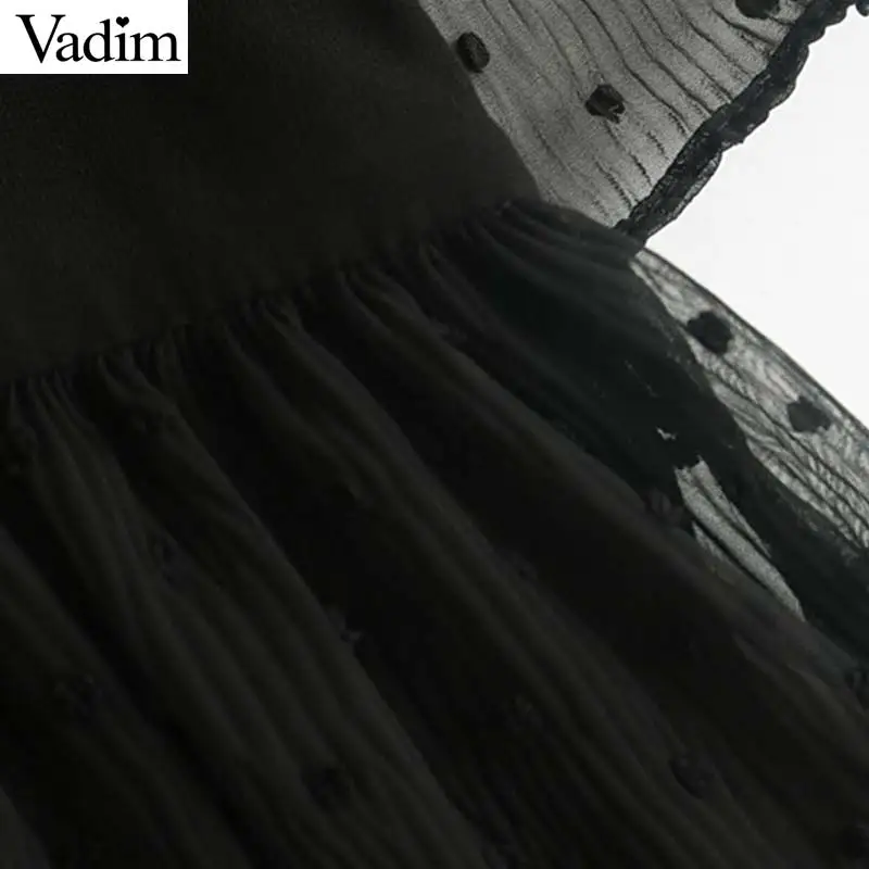Vadim, милый, Женский шифоновый Гофрированный Блузка с галстуком-бабочкой, короткий рукав, двойные Многослойные кофты, женские милые Стильные топы, blusas DA614