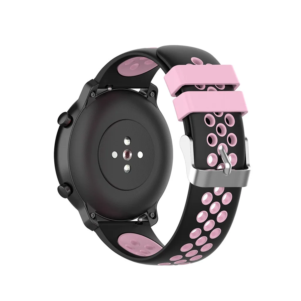 Силиконовый ремешок для Huami AMAZFIT GTR 47 мм, ремешок для умных часов, сменный ремешок для мужских Т-часов, женский и мужской вентилируемый спортивный браслет 19Sp