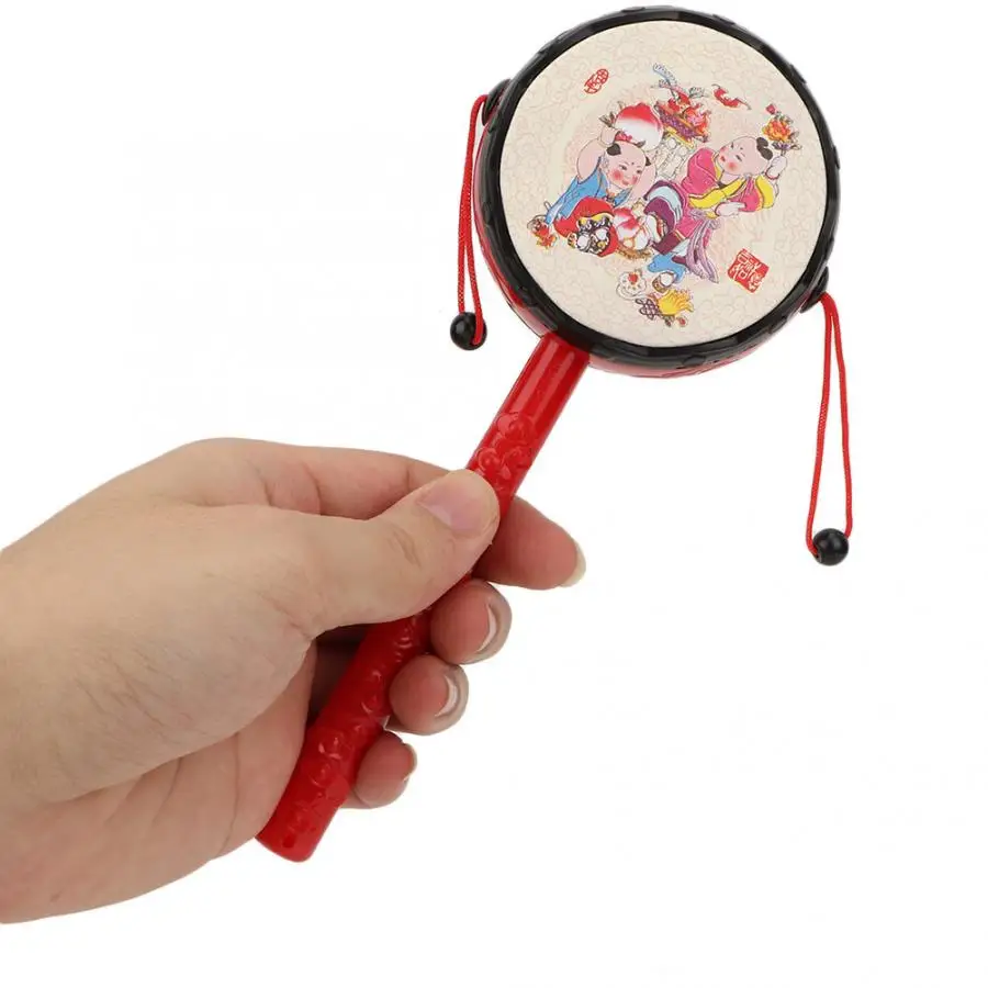 

Portable Child Kid Rattle-drum Chinese Traditional Toys Early Educational Music Toy