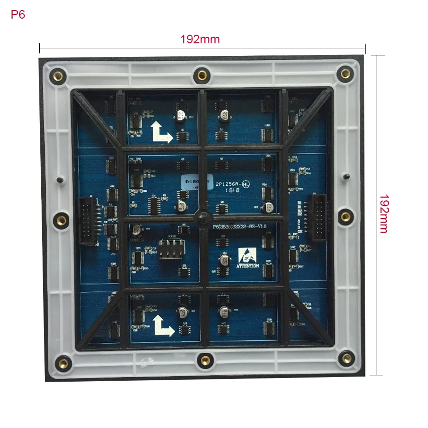 Открытый P6 водонепроницаемый светодиодный модуль 192*192 мм 1/8 сканирования 32*32 точек SMD3535 светодиодный дисплей RGB экран сенсорная панель для