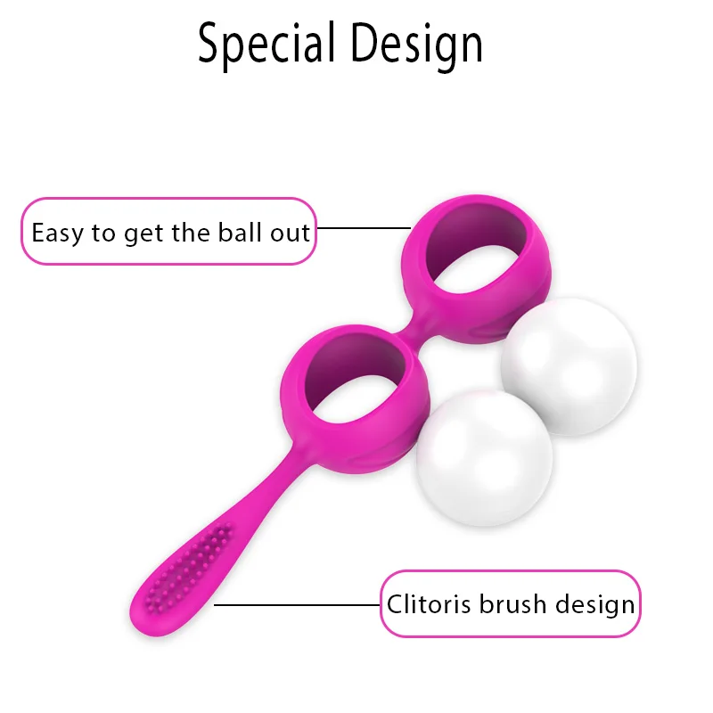 Безопасные силиконовые вагинальные шарики для укрепления мышц Кегеля интимные