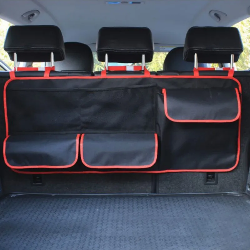 

Car Trunk Organizer Adjustable Backseat Storage Bag Net High Capacity Multi-use Oxford Automobile Seat Back Organizer