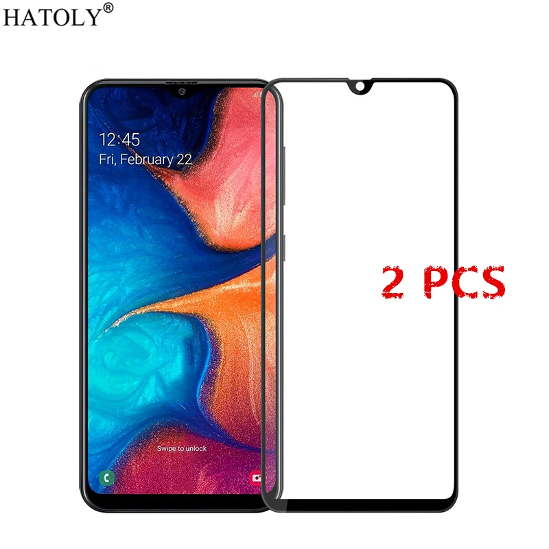 2 шт Для Samsung Galaxy A20s стекло закаленное для пленка клееная защита экрана Защитное