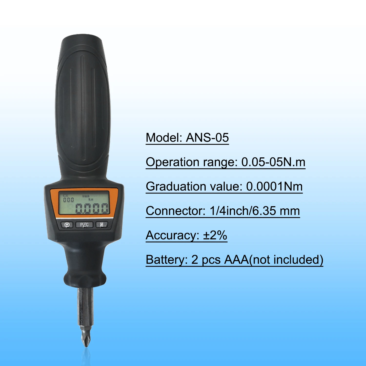 Светодиодный фонарик с двумя направлениями беспроводной крутящий момент ENS-4 1/" Мини цифровой Крутящий момент отвертка с зуммером диапазон от 0,4 до 4Н. М головка