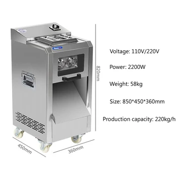 

Automatic Electric Meat Vegetable Cutting Grinder Machine Meat Slicer Meat Cutter Block Meat Slicing Machine 220V